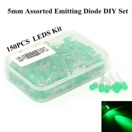 150 x 5mm 2Pin Green LED Light Emitting Diode Electronic DIY Model Assorted Kit